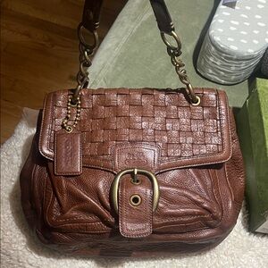 Coach Brown Leather Women Bag